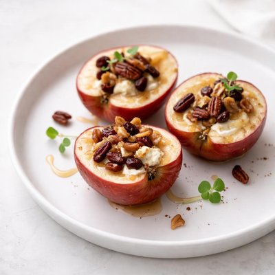 Image of Twice Baked Lady Apples with Brie Raisins and Dates