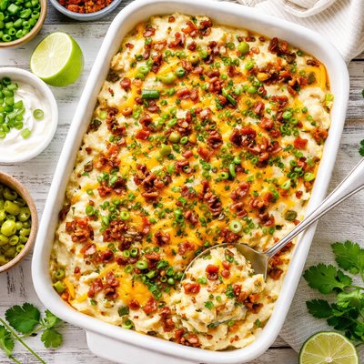 Image of Twice Baked Potato Casserole with Green Chiles