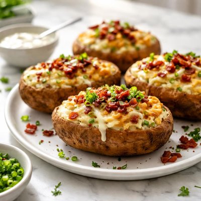Image of Twice Baked Potatoes with Bacon and Ranch