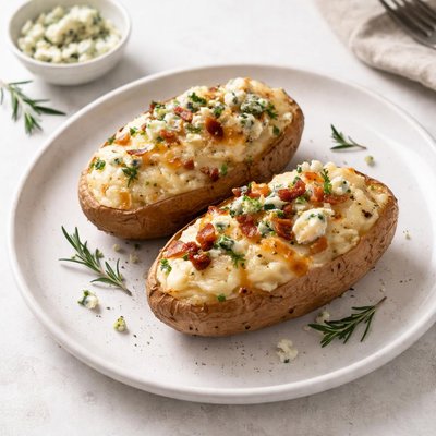 Image of Twice Baked Potatoes with Blue Cheese and Rosemary