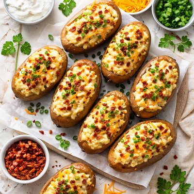Image of Twice Baked Potatoes with Cream Cheese