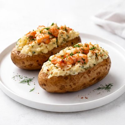 Image of Twice Baked Potatoes with Seafood Topping