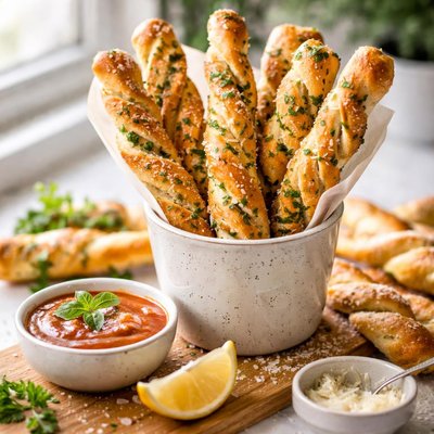 Image of Twisty Buttery Breadsticks