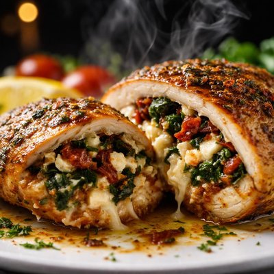 Image of Two Cheese Mediterranean Stuffed Chicken
