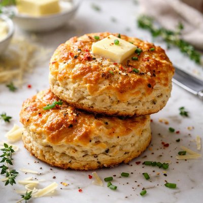 Image of Two Cheese Scones with a Touch of Cayenne