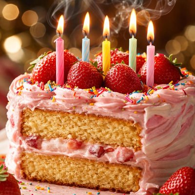 Image of Two Layered Birthday Cake