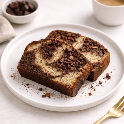 Image of Two Tone Banana Bread for Chocolate Lovers