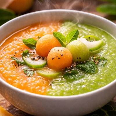 Image of Two Tone Melon Soup