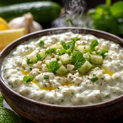Image of Tzatziki Yoghurt Cucumber Garlic and Mint Dip