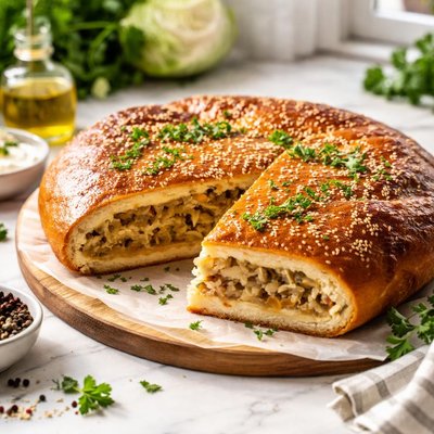 Image of Ukrainian Pyrih with Cabbage Filling