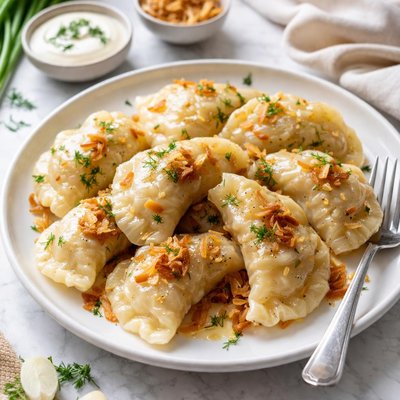 Image of Ukrainian Sweet Cabbage Varenyky Pierogi Dumplings