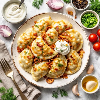 Image of Ukrainian Varenyky Pyrohy Pierogies