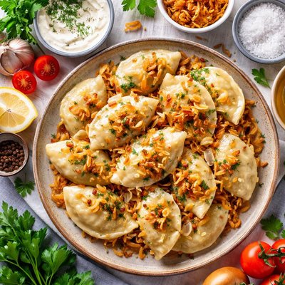 Image of Ukrainian Varenyky with Onion Butter Perogies