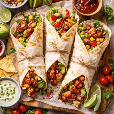 Image of Ultimate Bbq Chicken Wraps
