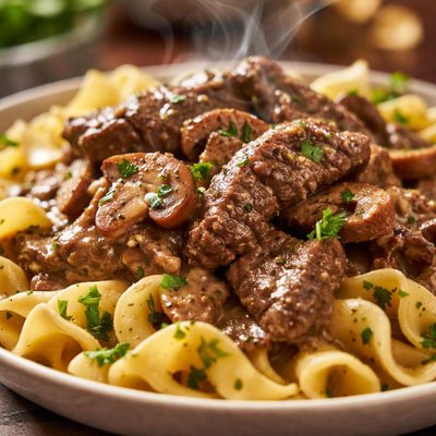 Image of Ultimate Beef Stroganoff with Buttered Noodles Tyler Florence