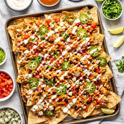 Image of Ultimate Buffalo Chicken Nachos