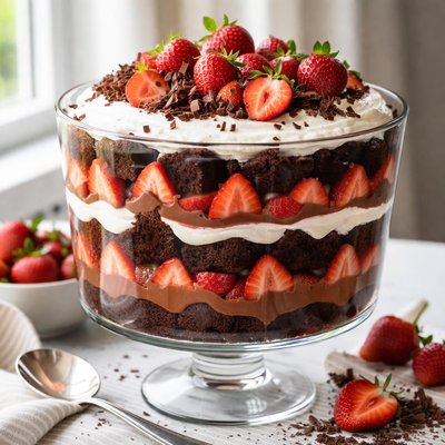 Image of Ultimate Chocolate Strawberry Trifle