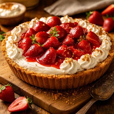 Image of Ultimate Strawberry Cream Pie