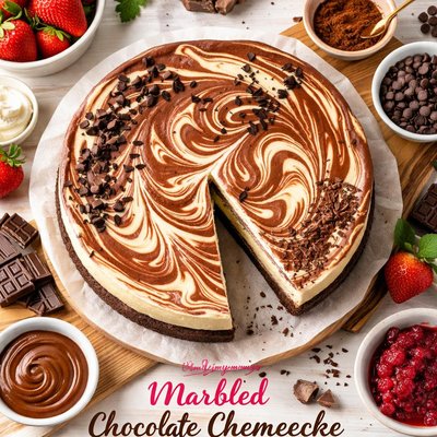 Image of Ummy Nummy Marbled Chocolate Cheesecake