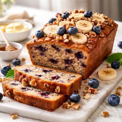 Image of Uncle Dobos Special Banana Blueberry Bread