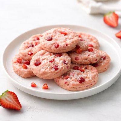 Image of Uncooked Strawberry Cookies