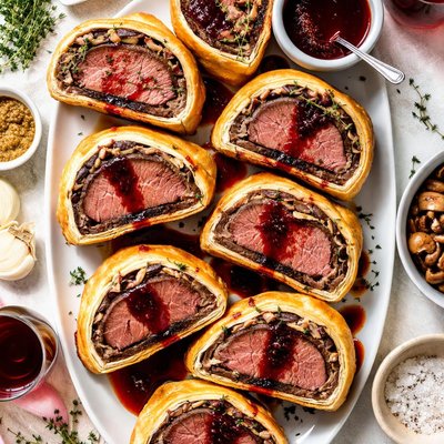 Image of Underwood Individual Beef Wellingtons with Red Wine Sauce