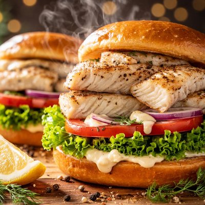 Image of Unfried Fish Sandwiches