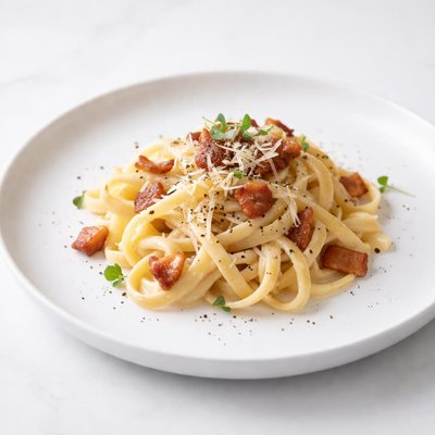 Image of Updated Fettuccine Carbonara