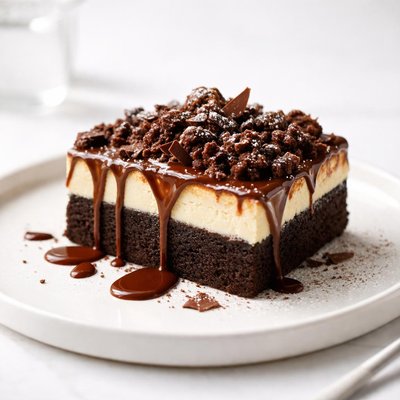 Image of Upside Down Chocolate Cream Cheese Cake