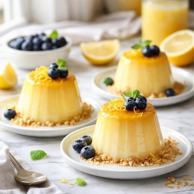 Image of Upside Down Lemon Custard Cups