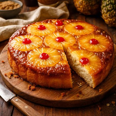 Image of Upside Down Pineapple Cake