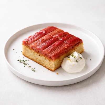 Image of Upside Down Rhubarb Cake