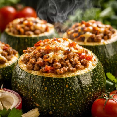 Image of Uruguayan Stuffed Zucchini Zapallitos Rellenos