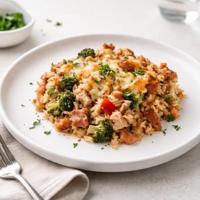 Image of Use Up Your Leftover Meat Rice Casserole