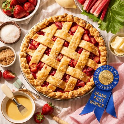 Image of Utah State Fair Grand Prize Winner Strawberry Rhubarb Pie