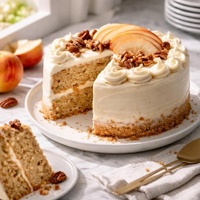 Image of Vanilla Apple Cake with Cream Cheese Frosting