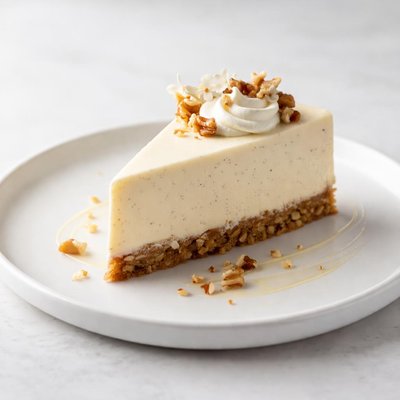 Image of Vanilla Bean Cheesecake with Walnut Crust