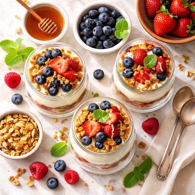 Image of Vanilla Berry Crunch Parfaits