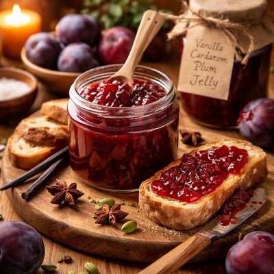 Image of Vanilla Cardamom Plum Jelly