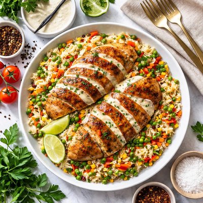 Image of Vanilla Chicken with Veggie Rice