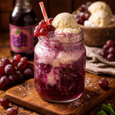 Image of Vanilla Ice Cream Grape Soda