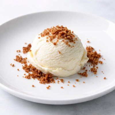 Image of Vanilla Ice Cream with Sweet Cocoa Crystals