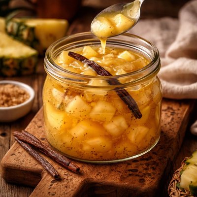 Image of Vanilla Poached Pineapple Sauce