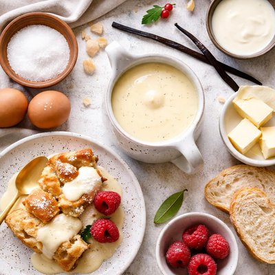 Image of Vanilla Sauce for Bread Pudding