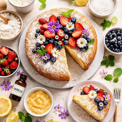 Image of Vanilla Sponge Cake Gluten Dairy Nut and Egg Free