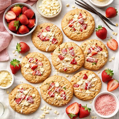 Image of Vanilla Strawberry Cookies