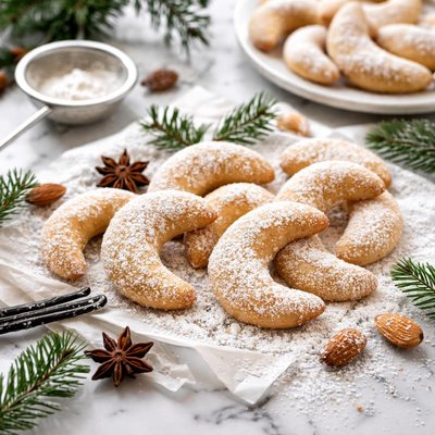 Image of Vanille Hoernchen German Christmas Cookies