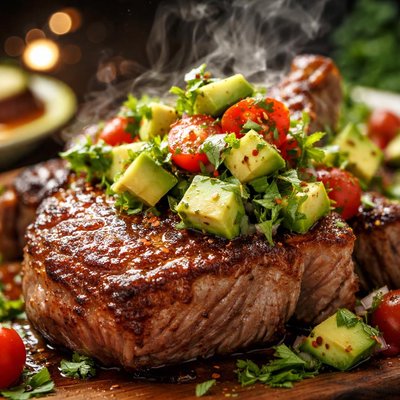 Image of Veal Chops with Avocado