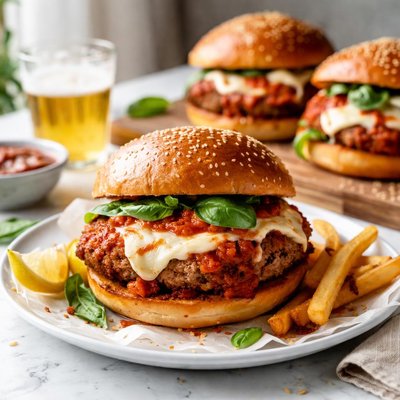 Image of Veal Parmesan Burgers