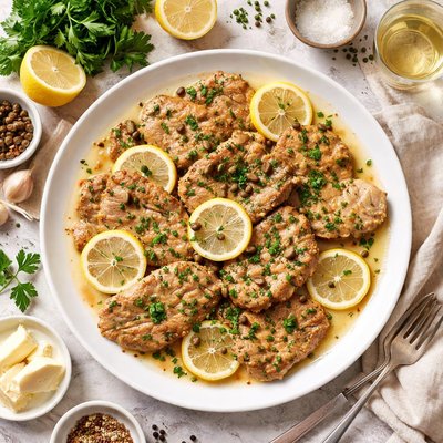 Image of Veal Scaloppine in Lemon Sauce